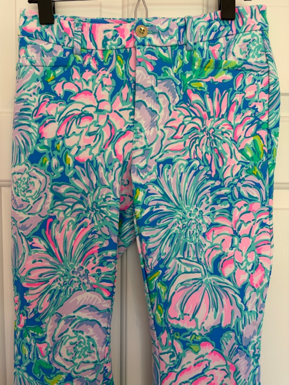 Lilly Pulitzer Kelly High Rise Knit Skinny Ankle Pant in Full Bloom, Size 4 - Picture 2 of 7